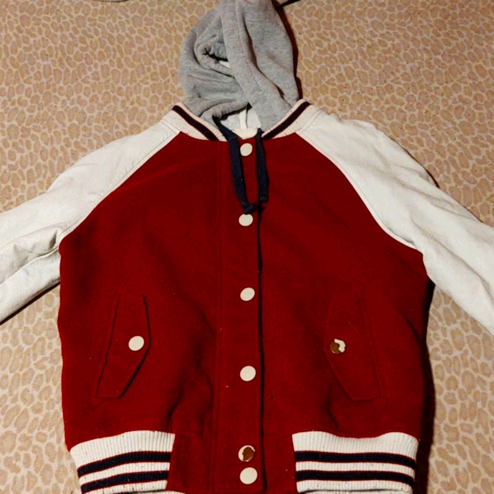 Jacket with leather